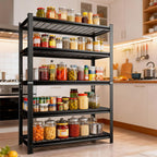 47''W Wire Garage Metal Shelving, 3000 Lbs Heavy-Duty Garage Storage Shelves, 5-Tier Adjustable Reinforced Shelves for Laundry Rooms, Basements, Kitchens&Outdoor (47''W*24''D*71''H)