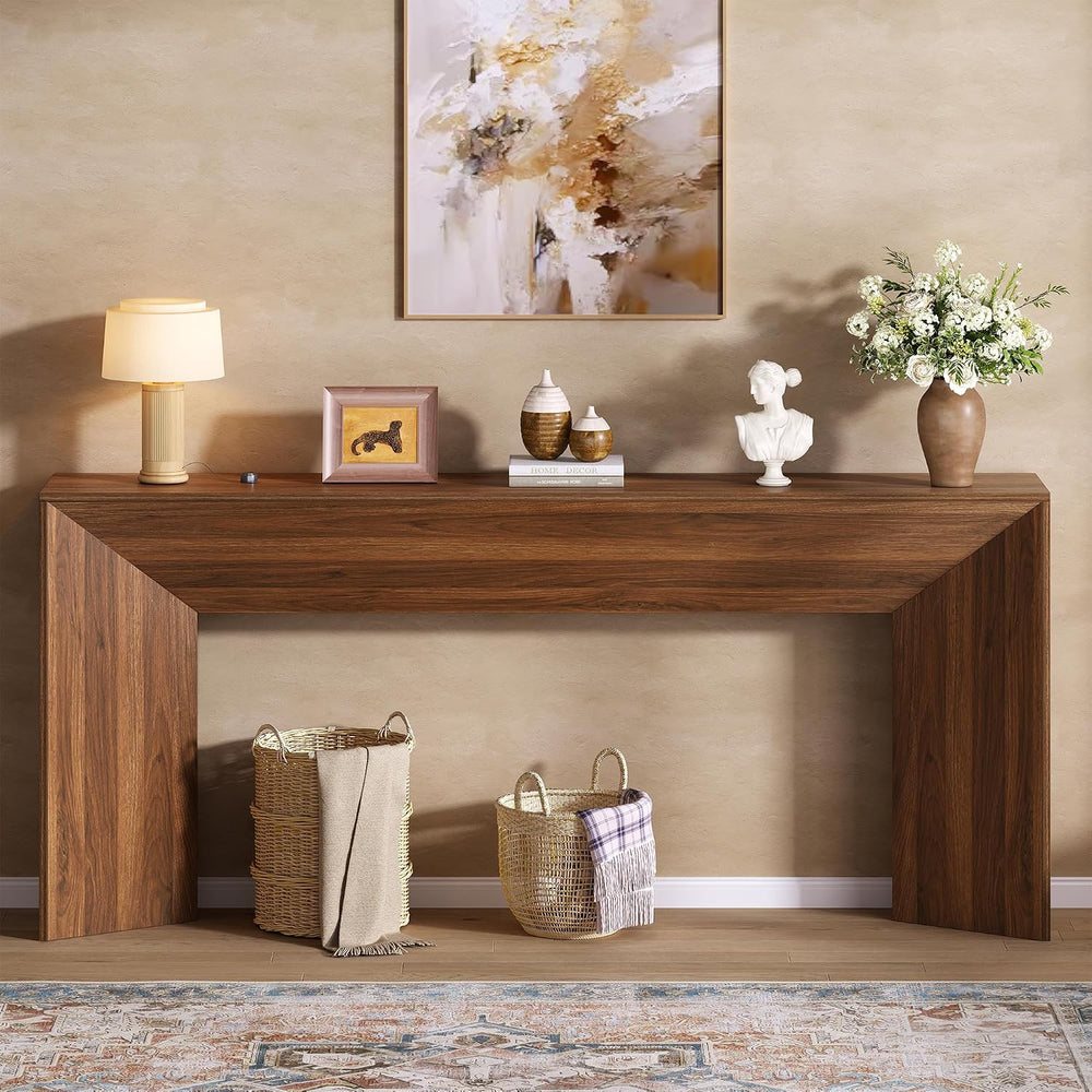 knoworld 70.9 Inch Long Console Table, Farmhouse Entryway Table with Sturdy T...