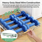 Pull out Cabinet Organizer, 21"W X 21"D, Heavy Duty Smooth Sliding Under Cabinet Shelves for Pots and Pans, Full-Extension Roll out Drawers, Slide out Organization for Home Kitchen Pantry