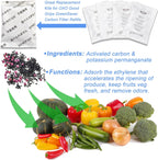 10-Pack Replacement Kits for OXO Good Grips GreenSaver Carbon Filter Refills, Compatible with OXO Good Grips GreenSaver Produce Keeper & Standing Crisper Drawer Insert, Keep Fruits Veg Fresh