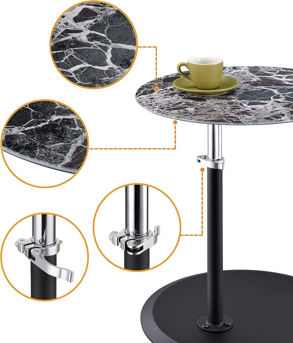 Small Drink Table,Height Adjustable Pedestal Table, Martini Tables, Side End ...