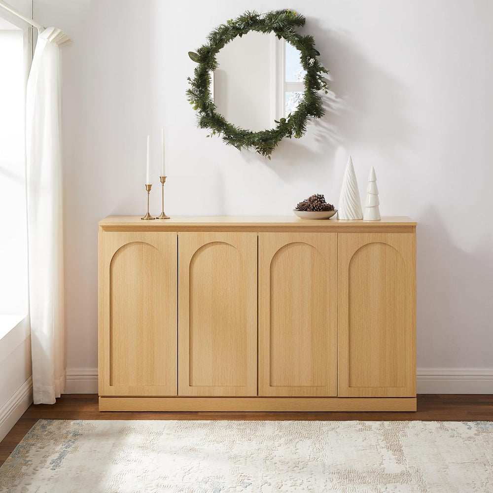 Crosley Furniture Marco Modern Sideboard Buffet Cabinet with Shelves, Dining ...