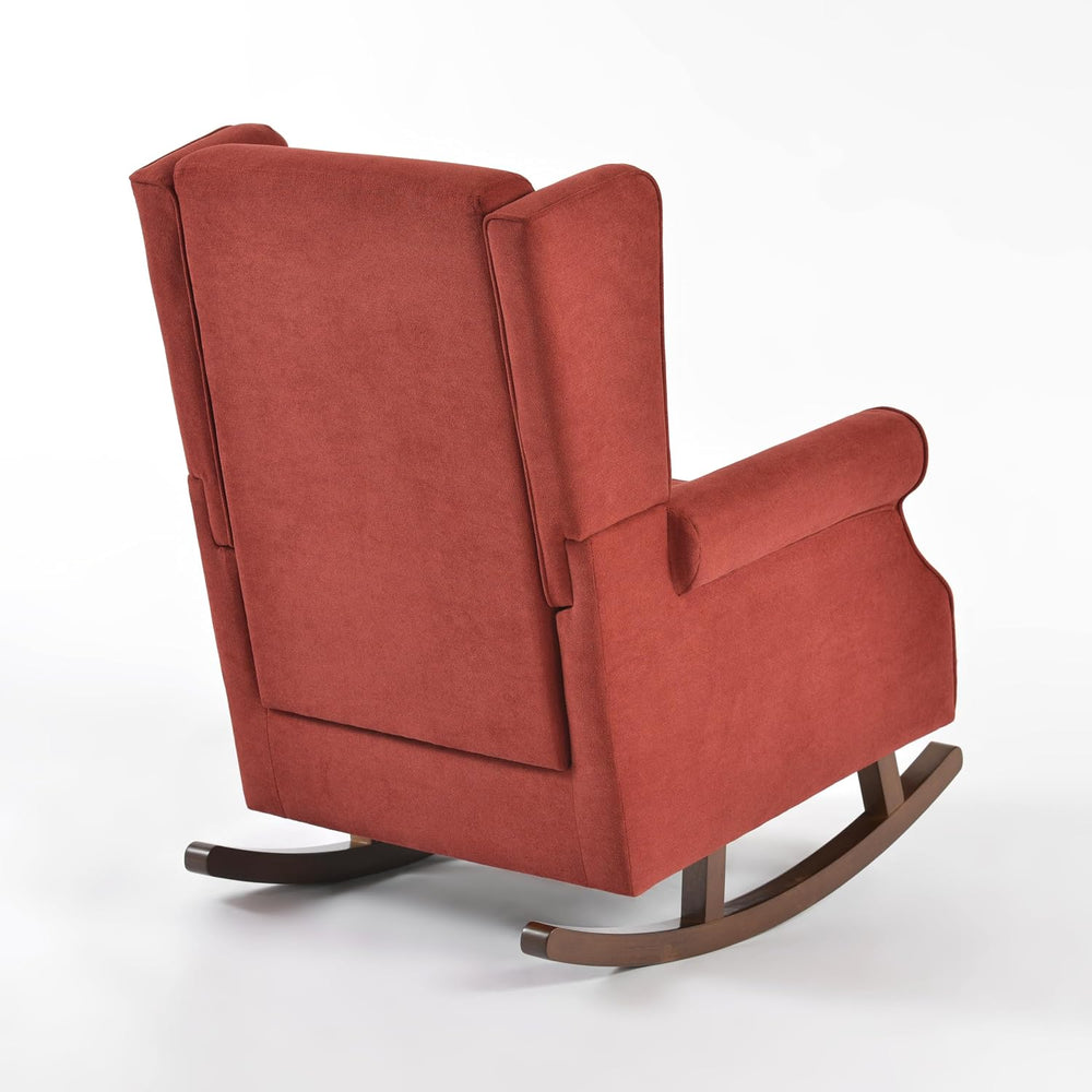Haven Upholstered Rocking Chair (Burgundy)