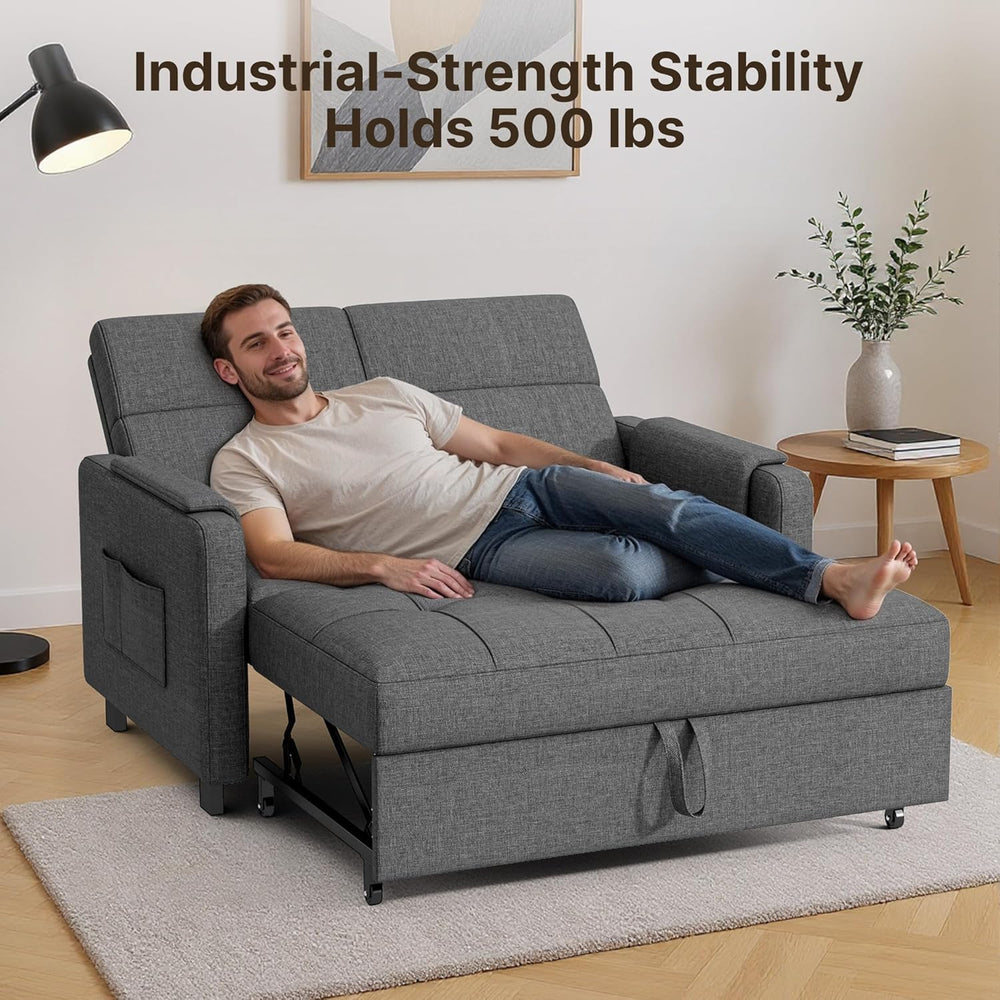 Gizoon Convertible Sofa Bed Modern Couch Bed & Small Loveseat Sleeper, Gr...