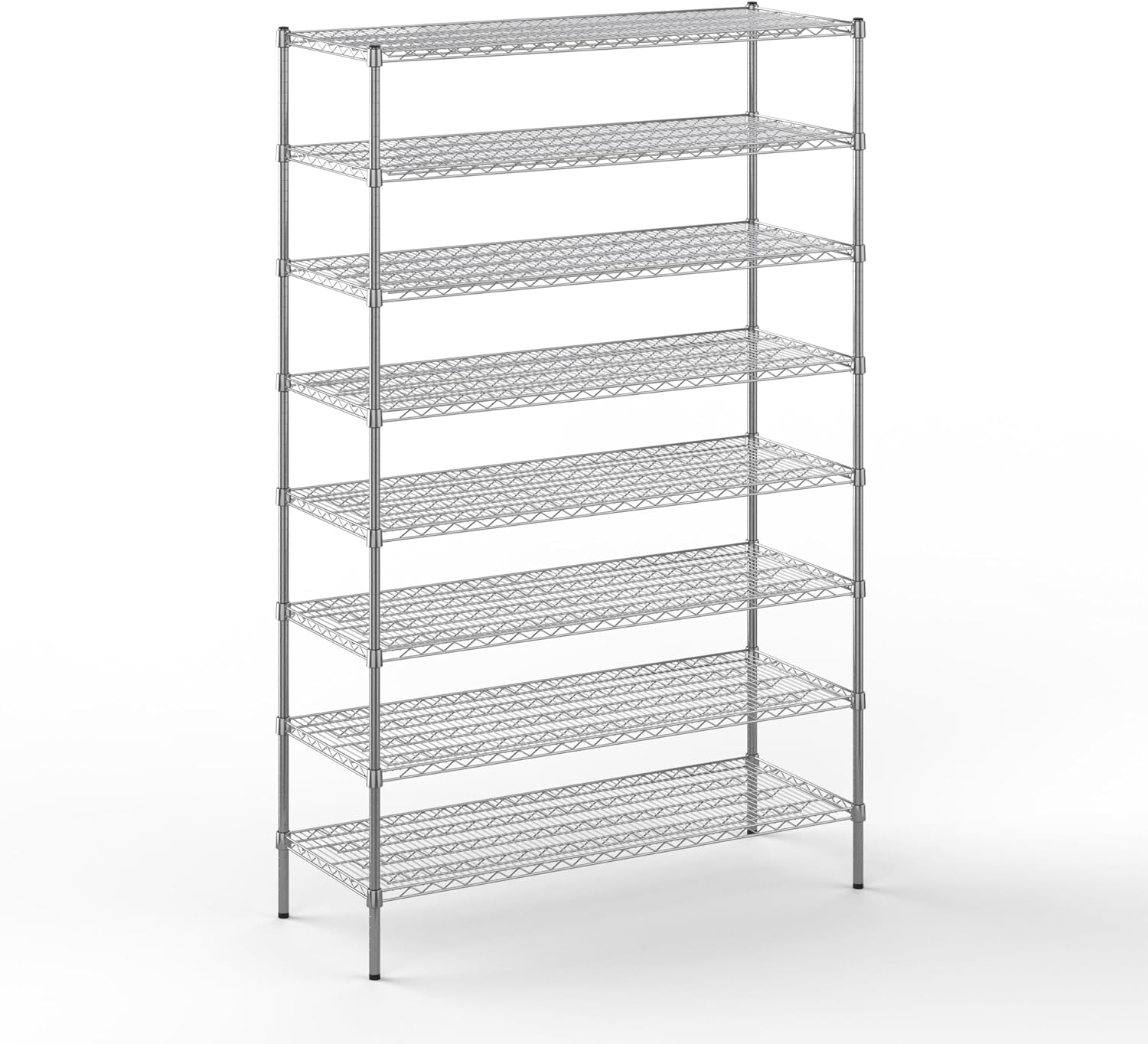 21" Deep x 54" Wide x 86" Height Wire Shelving Kit | 8-Tier | NSF Commercial Storage Rack Unit