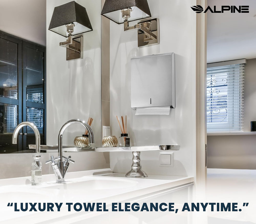 Alpine Commercial Paper Towel Dispenser – Wall-Mount Stainless Steel Holder f...