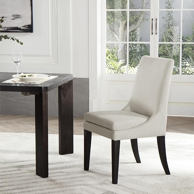 Upholstered Dining Chairs Modern Sidechair Performance Fabric High Back Armle...