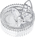4 Inch Crystal Butterfly Ring Holder Dish Jewelry Tray Wedding Decor | Crystal Glass Butterfly Ring Holder for Rings Earrings Jewelry Engagement Wedding Gift for Women Mother Wife Bride Bridesmaid