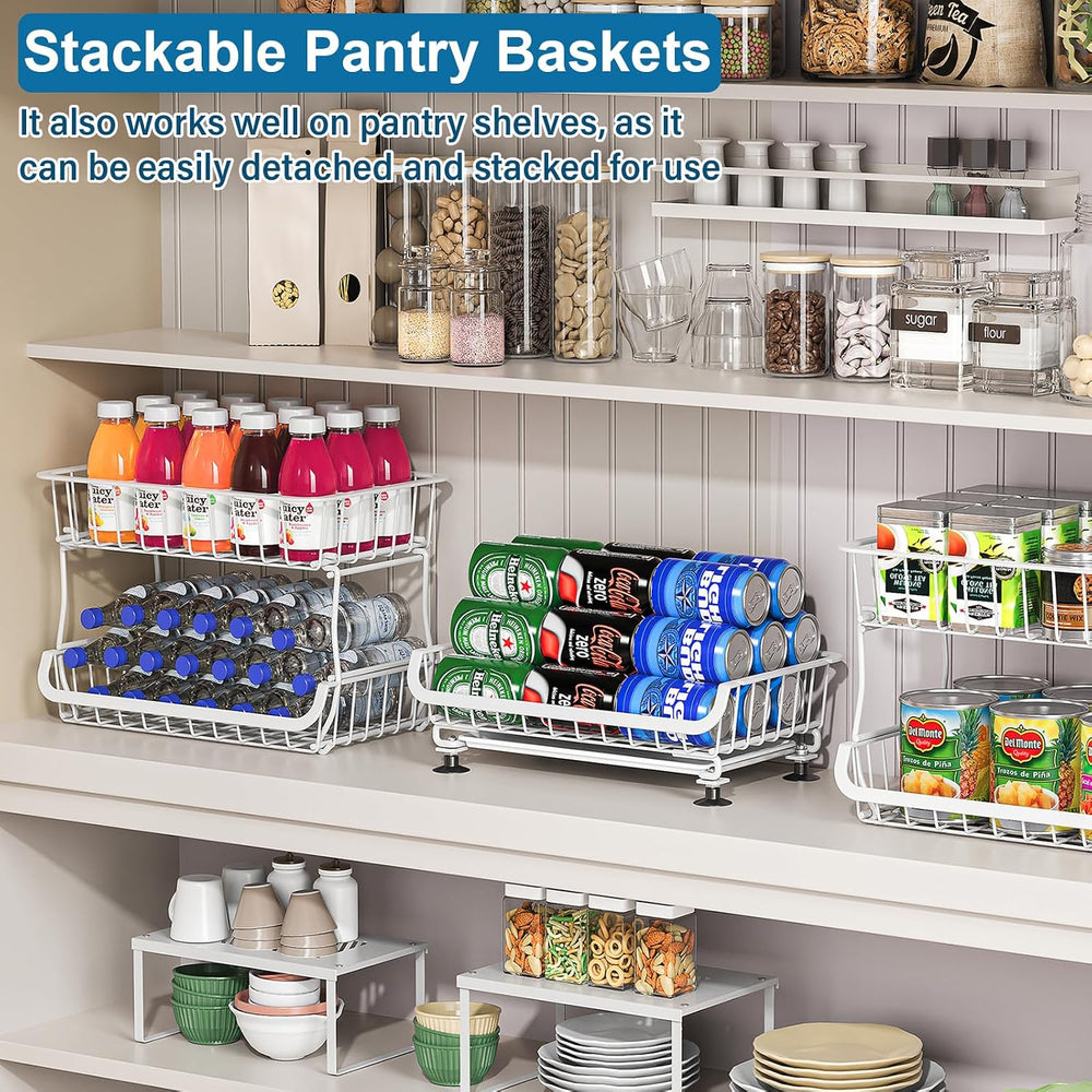 OKZEST 3-Tier Rolling Pantry Floor Organizers and Storage Cart with Wheels | ...