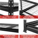 WORKPRO 5-Tier Metal Shelving Unit, 48”W x 24”D x 72”H, Heavy Duty Adjustable Garage Shelving, 4000 lbs Load Capacity (Total), Storage Rack for Garage, Basement, Warehouse, Workshop, 2 Pack