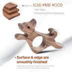 Walnut Dog Book Page Holder - Smooth Finish Wood for Reading, Ideal Reader Gifts for Book Lovers & Literary Women (Large)