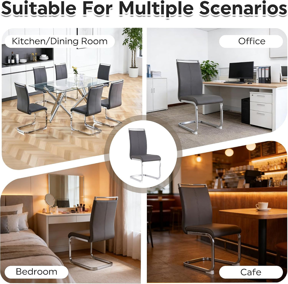 Baysitone Modern Dining Chairs Set of 6, Side Dining Room Chairs, Kitchen Cha...