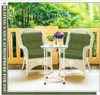 Geetery Outdoor Chair Cushions Set of 4 for Patio Lawn Furniture Wicker Rocking Dining Chairs 42x21x4 Inch High Back Seat Pads Replacement with Ties Weather-resistant Fade-resistant Indoor(Moss Green)