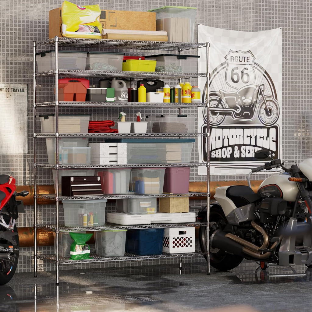 24" Deep x 60" Wide x 86" Height Wire Shelving Kit | 8-Tier | NSF Commercial Storage Rack Unit