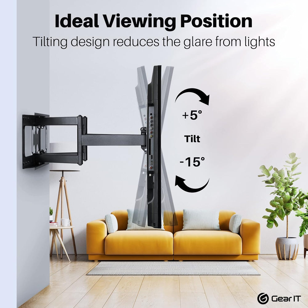GEARit TV Wall Mount/Monitor (TVs 37 to 80 inch) Up to 132lbs - Full Motion S...