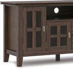 SIMPLIHOME Artisan TV Stand - 72 inch Wide Solid Wood Media Console in Farmhouse Brown, Contemporary Entertainment Center for Living Room for TVs up to 80 Inches with Drawers and Cable Management