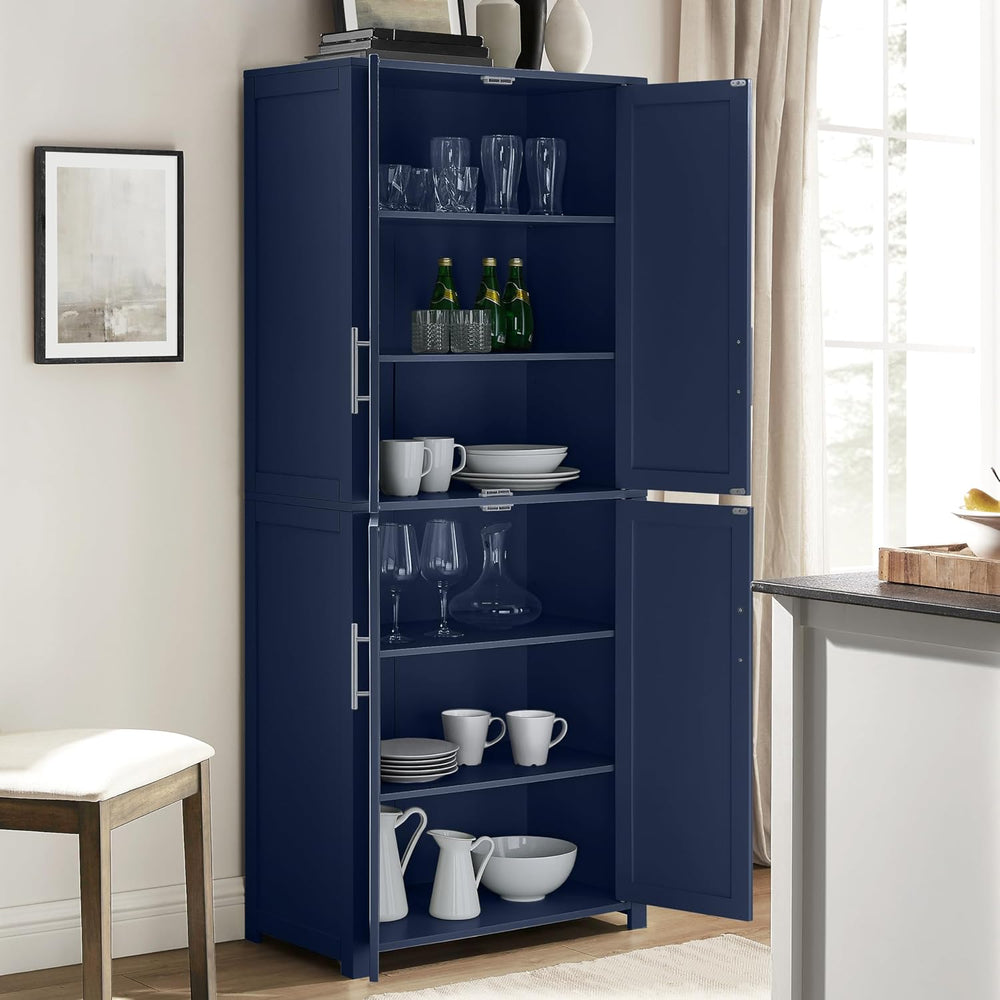 Crosley Furniture Savannah Tall Pantry Storage Cabinet with Shelves, Kitchen,...