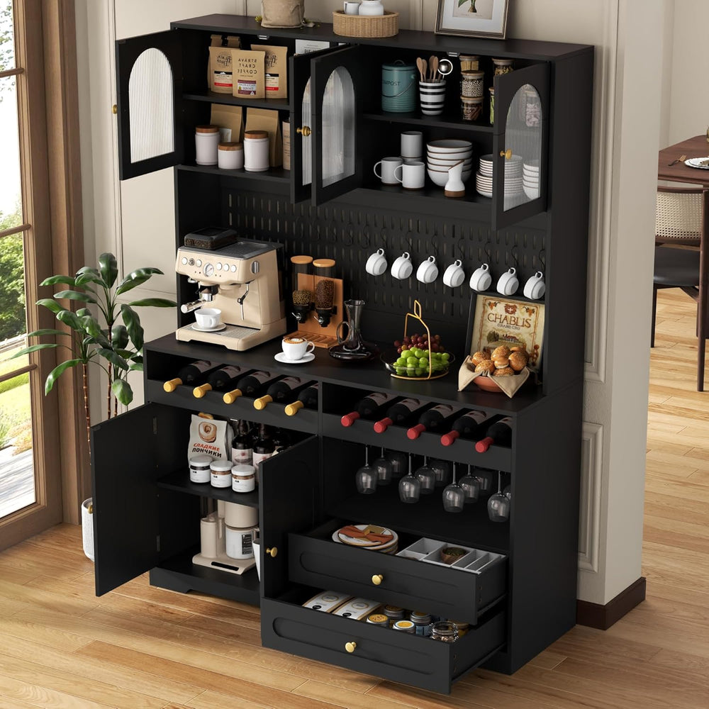 71'' Tall Kitchen Pantry Storage Cabinet, Modern Kitchen Hutches Stor...