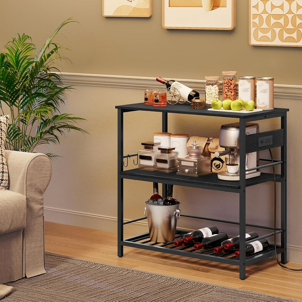 HOOBRO Kitchen Island with Storage, Kitchen Island Table with Power Outlet, 3...