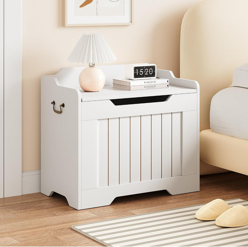 Garvee Storage Chest, 24.8" Wooden Storage Bench with Safety Hinge, Flip...