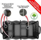 TRUNKCRATEPRO XL Premium SUV, Truck, Car Trunk Organizer With Expandable Compartments - Lightweight Foldable Cargo Organizer