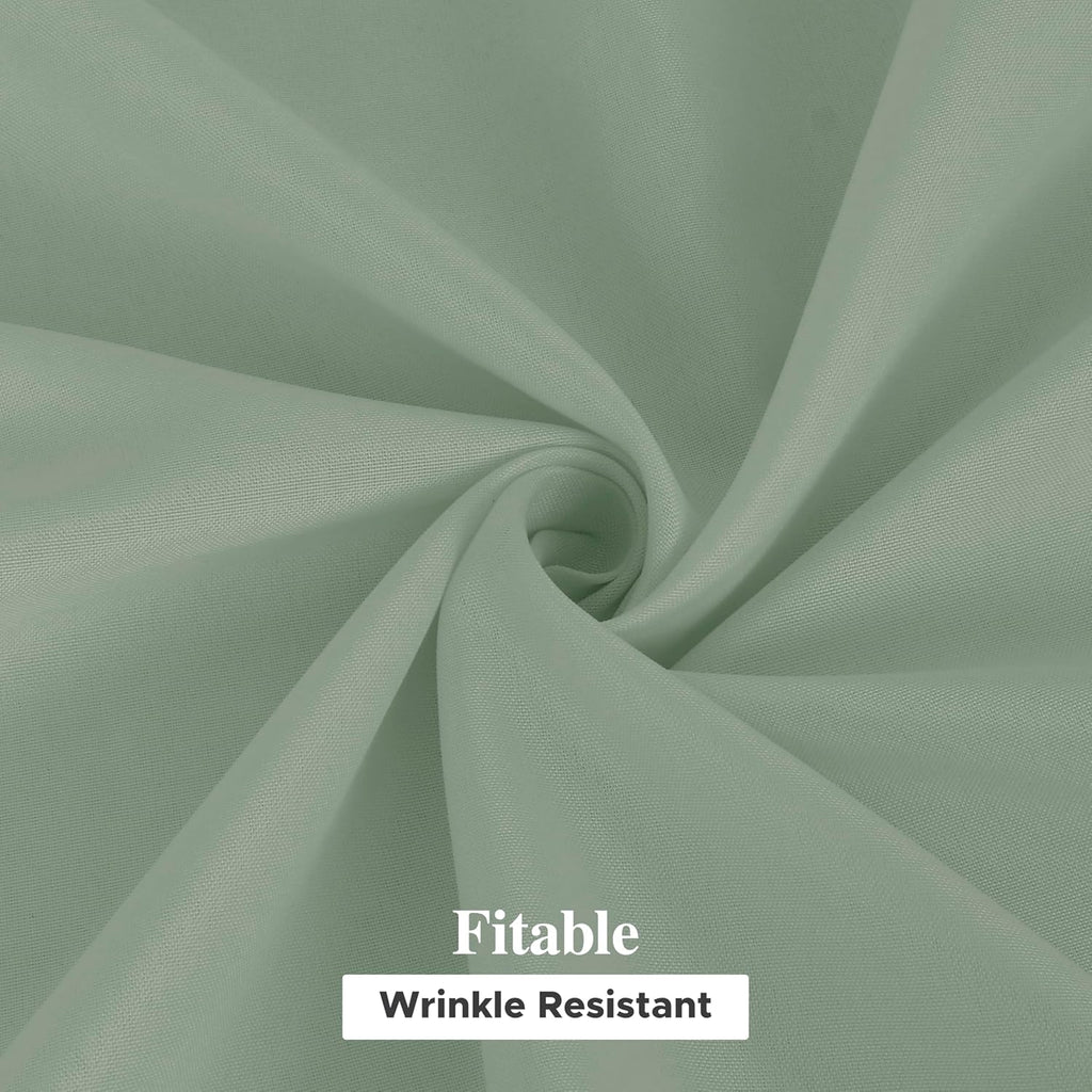 Fitable 6 Pack Sage Green Round Tablecloths - 120 Inches in Diameter | Wrinkle & Stain Resistant, Washable Polyester Fabric, For Wedding Party Banquet Formal Events Fall Thanksgiving Harvest