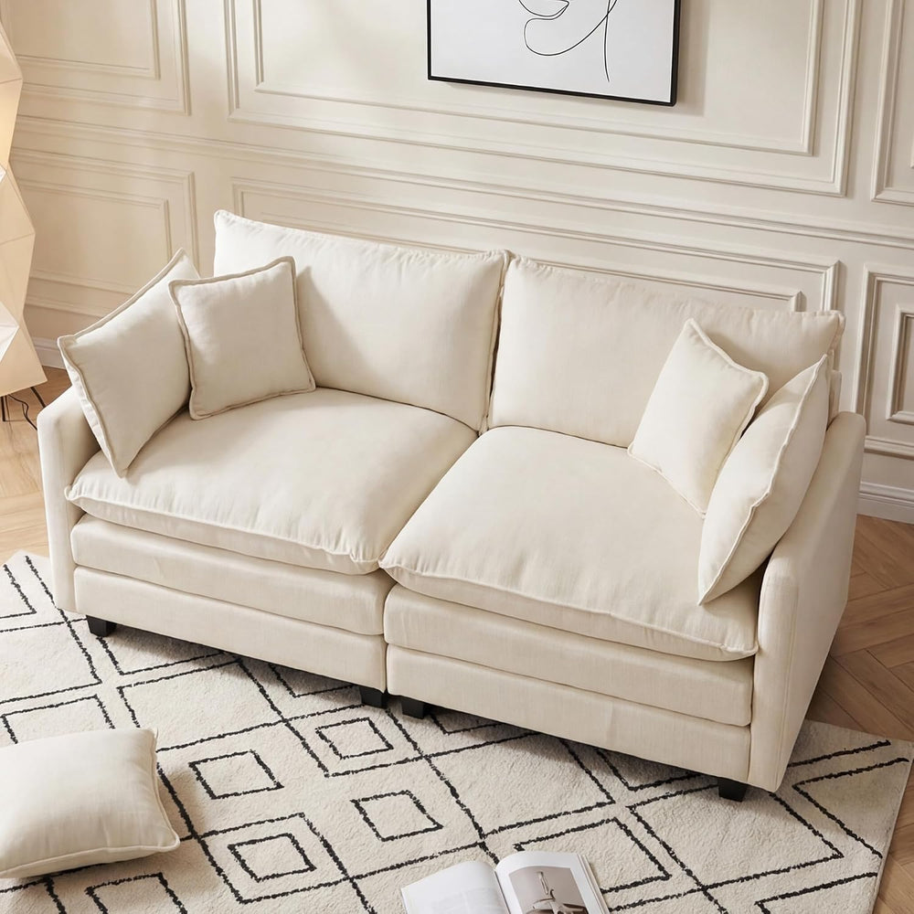 Oversized Loveseat Sofa, 70" Sectional Cloud Couch, 2 Seat Modern Comfy ...