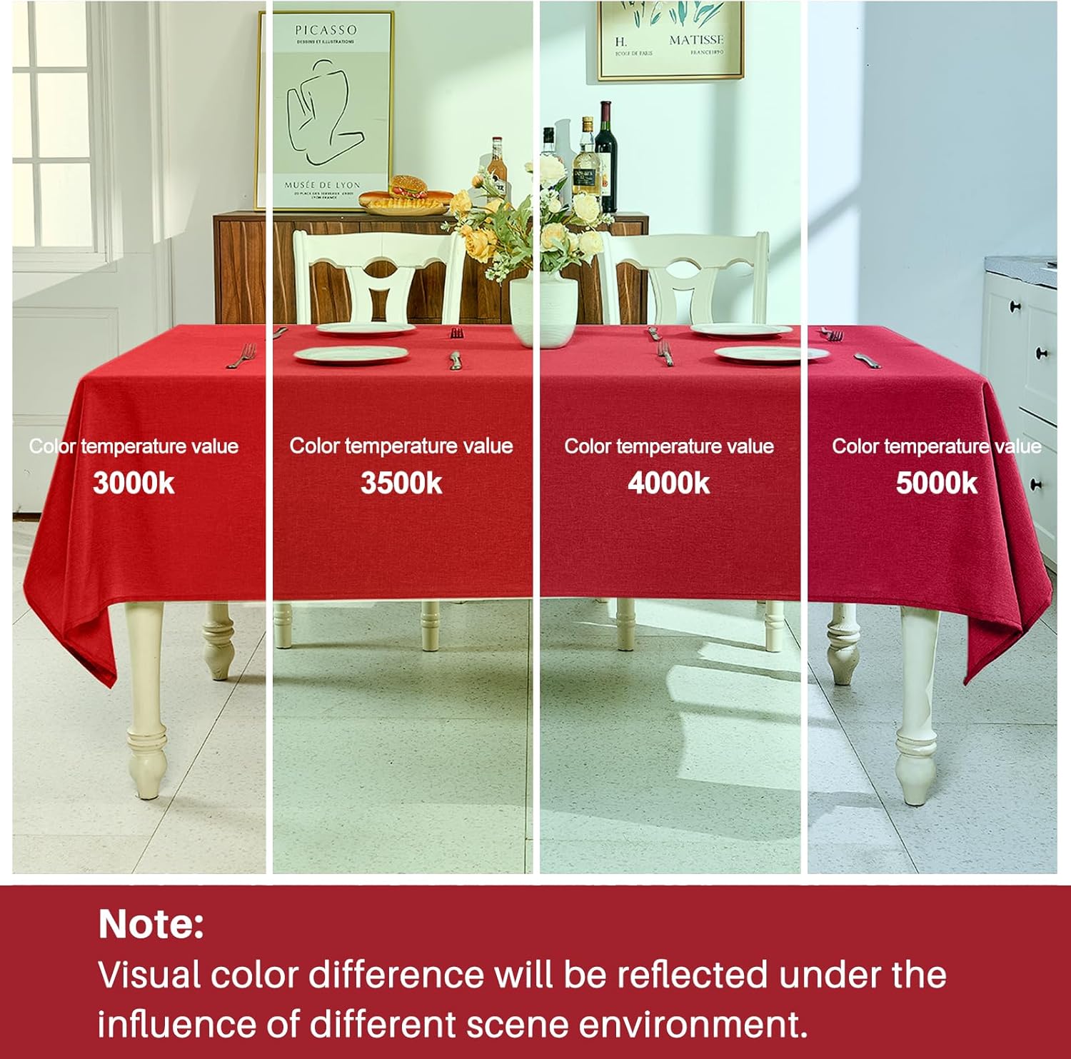 IVAPUPU Textured Linen Table Cloth for Rectangle Table - Waterproof Fabric Tablecloth Rectangular Wrinkle Free Wipeable Dining Cover for Wedding/Birthday/Party/Valentine Decor, 52x 70 Inch
