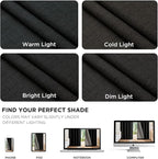 Joydeco Blackout Curtains for Bedroom - 100% Light Blocking 2 Panels Set Black Drapes 42" W x 96" L, Thermal Insulated Room Darkening Curtains, Linen Textured for Living Room, Rod Pocket & Back Tabs