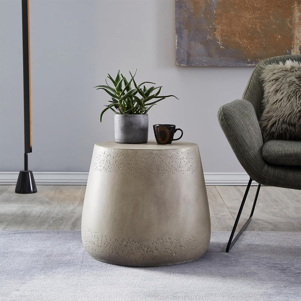 Modern Unique Design Side Table Indoor Outdoor Accent Table,Weatherproof Magn...