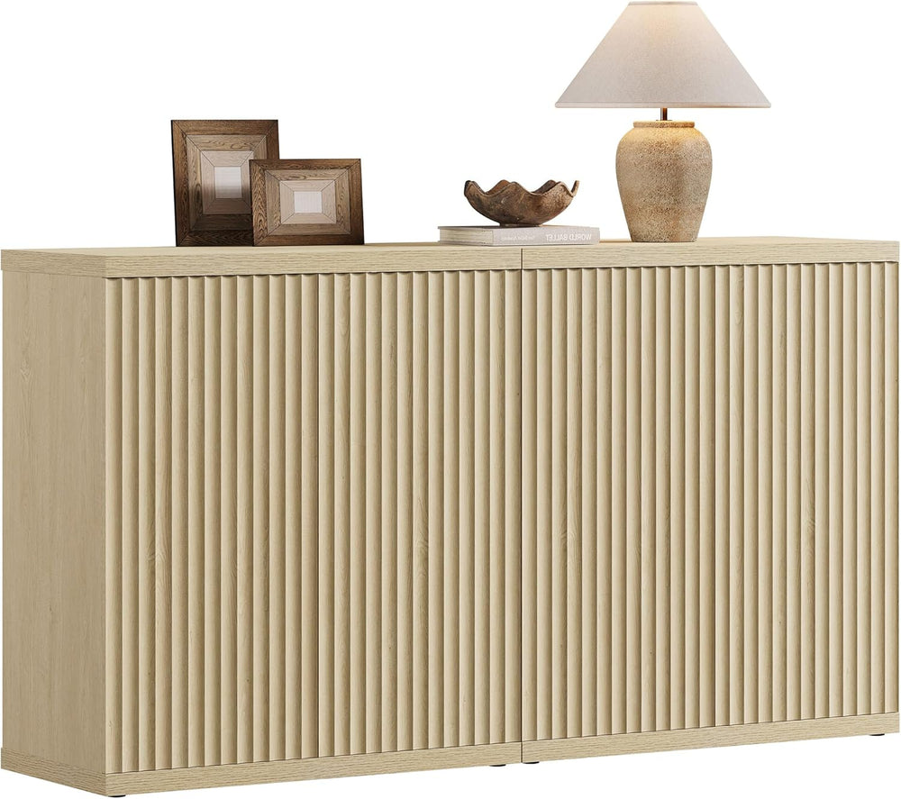 SICOTAS Buffet Cabinet with Storage Accent Sideboard Modern Credenza with Doo...