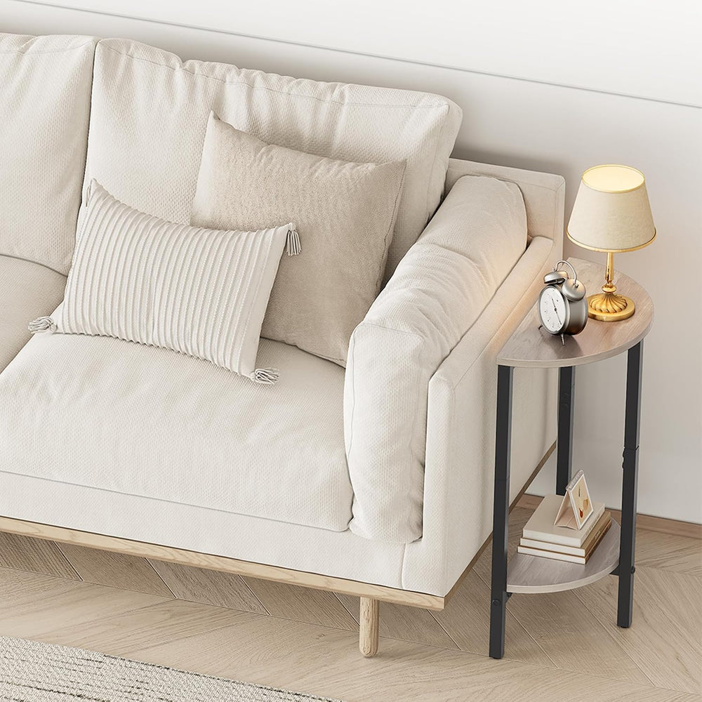Vagusicc Side Tables Small End Tables, Set of 2 Half Round Side Table for Liv...