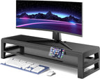 2-Tier Metal Computer monitor stand Laptop Desk Shelf & Monitor Riser ，27.55 inches long desk riser Monitors/PC/Laptop/Computer Space Saver Organizer (Basic Version, Two-layer 700mm)