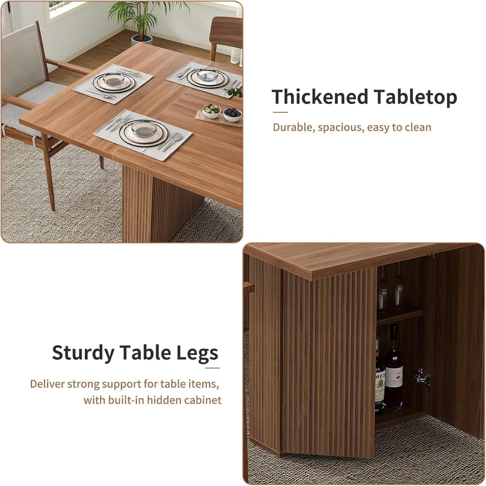 Yanosaku 78.7'' Dining Table for 4 6 8 10, Rectangular Kitchen Table ...
