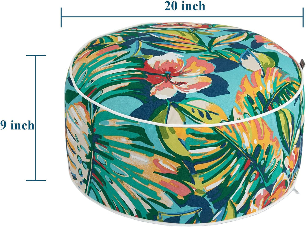 FUNHOME Inflatable Stool Ottoman Footrest with Handle, All Weather Footrest S...