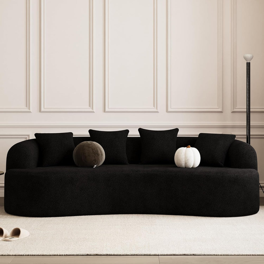 107" Curved Sofa for Living Room, Modern Chenille Cloud Couch Sofa, Luxu...