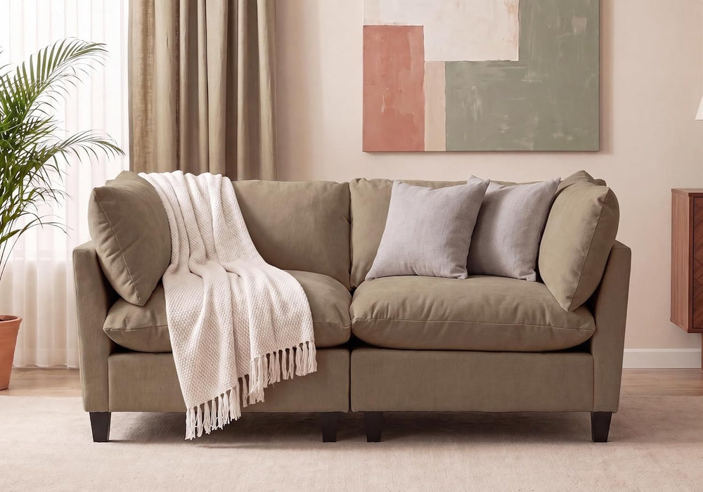 Iroomy Modular Sectional Sofa, Oversized Chenille Cloud Couch, Deep Comfy Sea...