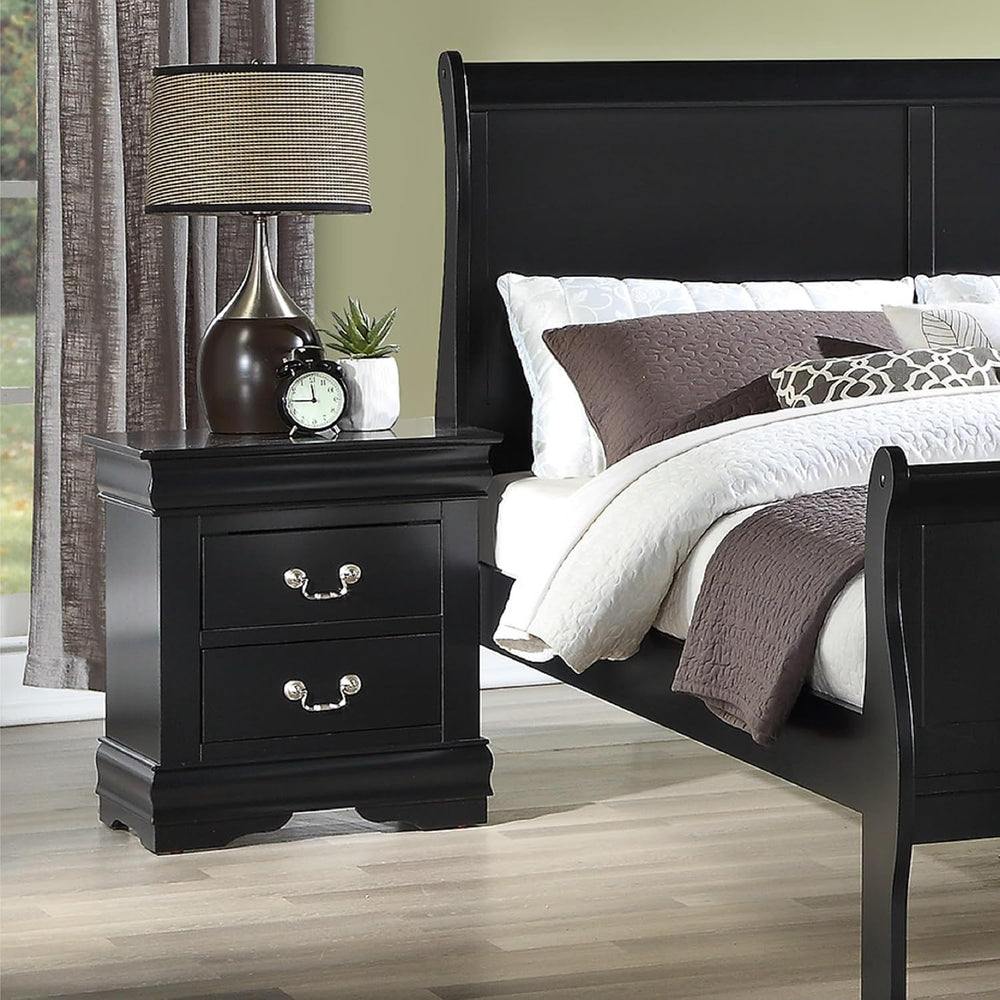 Two Drawers Nightstand Contemporary & Simple Style,for Small Spaces