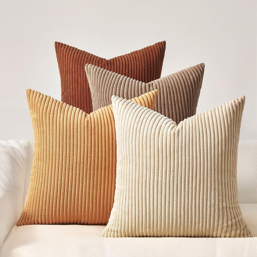 Topfinel Yellow Brown Gradient Rustic Pillow Case Boho Throw Pillow Covers 22...
