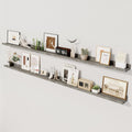 Axeman Grey Floating Shelves | 72 Inch Picture Ledge Shelf Set of 2 | Rustic Grey Picture Shelf for Wall with Ledge | Long Wall Shelves with Lip | Photo Ledge Shelves for Books Album Records