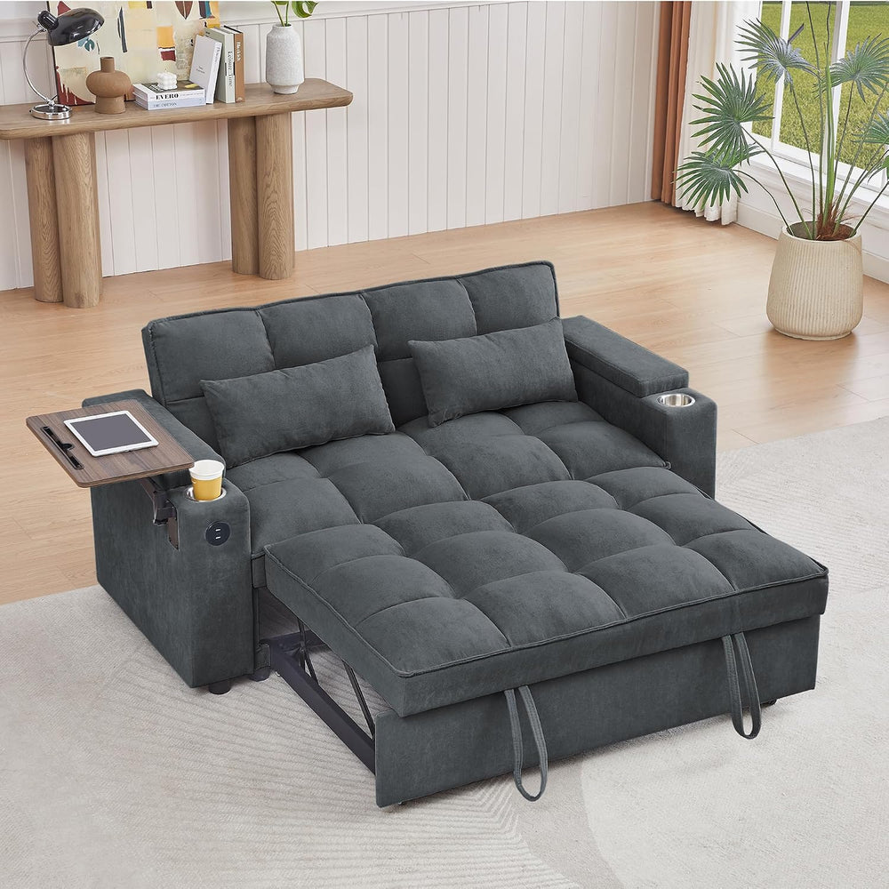 hansones 65'' 3-in-1 Folding Convertible Sofa Bed, Pullout Sofa, Mode...