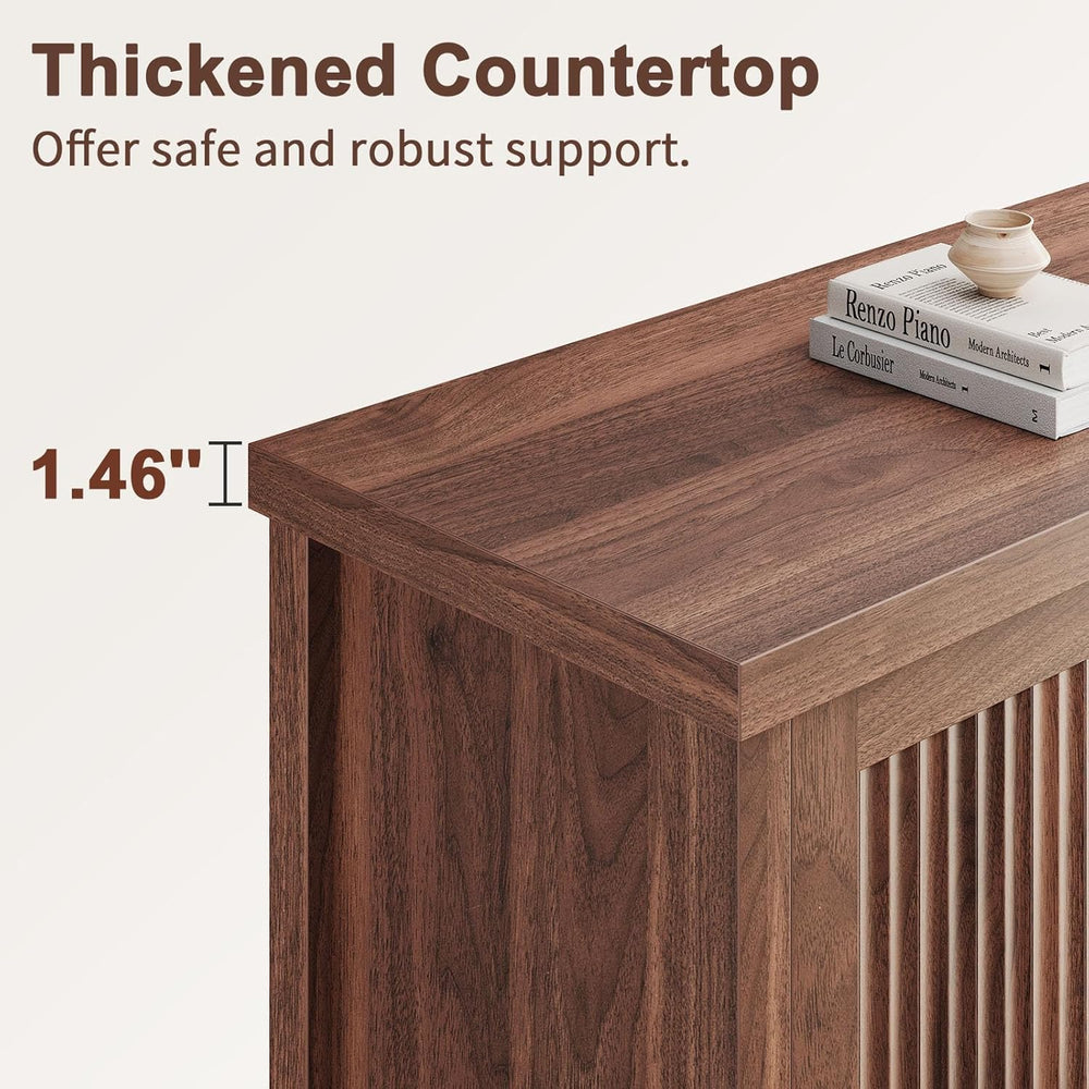 Memobarco Fluted Buffet Cabinet with Storage Accent Sideboard,Modern Credenza...