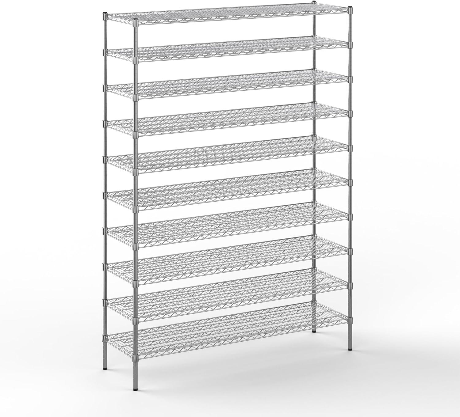 18" Deep x 60" Wide x 86" Height Wire Shelving Kit | 10-Tier | NSF Commercial Storage Rack Unit