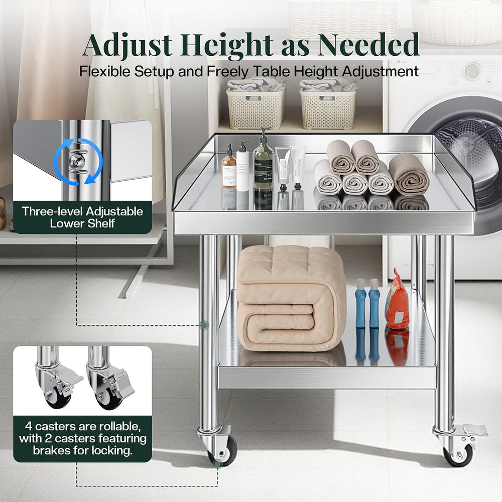Jocisland 25"x28" Stainless Steel Equipment Stand & Equipment G...