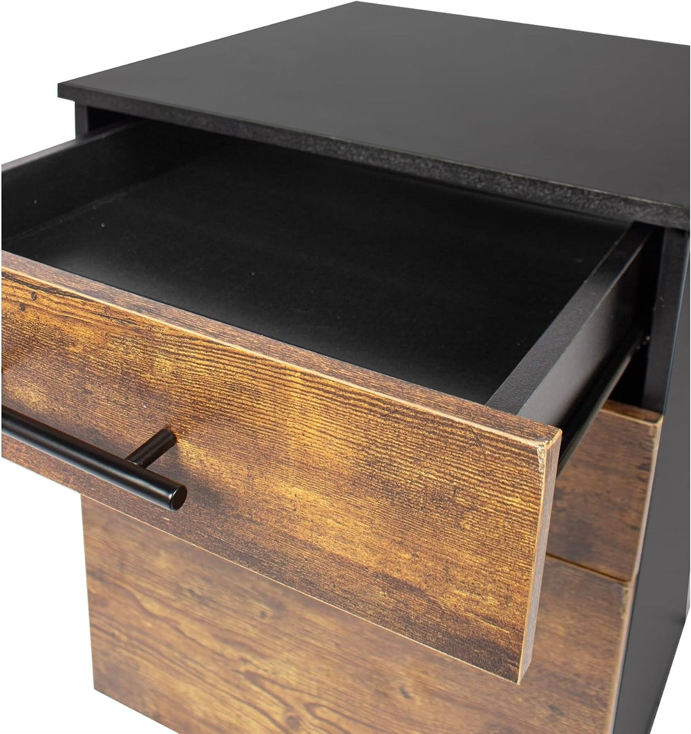 Relaxdays Roll Container with 3 Drawers, Hanging File, Castors, 57.5x40x40 cm...