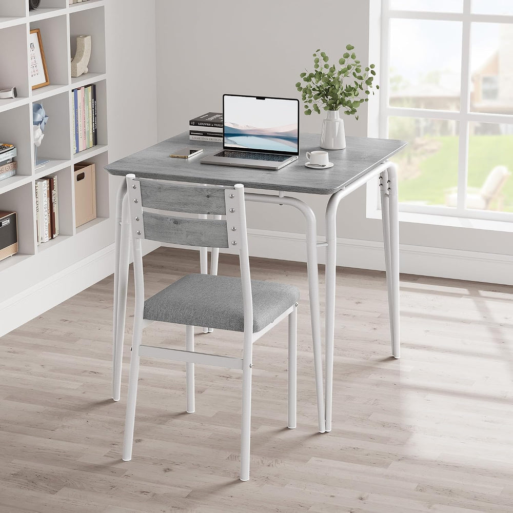 GAOMON 3-Piece Dining Table Set, Sturdy Wooden Square Table and Chair Breakfa...