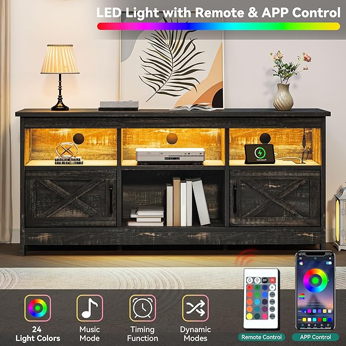 YITAHOME TV Stand for 65 Inch TVs, Entertainment Center with Storage Cabinets...