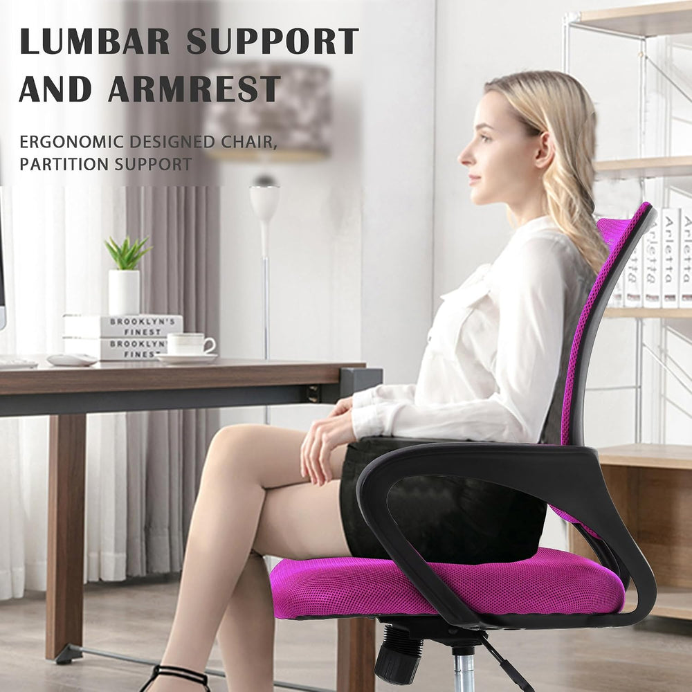 Office Chair, Adjustable Computer Chair with Lumbar Support, Office Desk Chai...