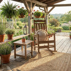 Stoog Patio Rocking Chairs Set of 2, All-Weather Outdoor & Indoor Porch Rocker with 400 lbs Weight Capacity, Front Porch Rocker Chairs Looks Like Real Wood, Teak