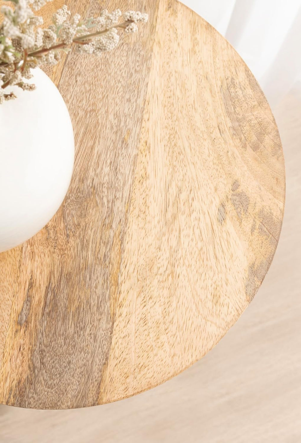 Kate and Laurel Talcott Modern Round Wood Side Table, 12 x 12 x 28, Natural W...